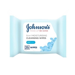Εικόνα της Johnson's Μαντηλάκια Καθαρισμού & Ντεμακιγιάζ  Ξηρή/Ευαίσθητη 25 Τεμ