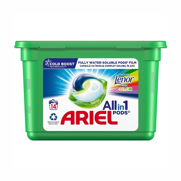 Εικόνα από Ariel Pods All in 1 Touch of Lenor Color 14 τεμαχίων