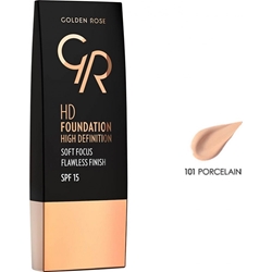 Εικόνα της Golden Rose HD Foundation Flawless Finish Spf15 101 Porcelain 30ml