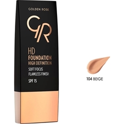 Εικόνα της Golden Rose HD Foundation Flawless Finish Spf15 104 Beige 30ml