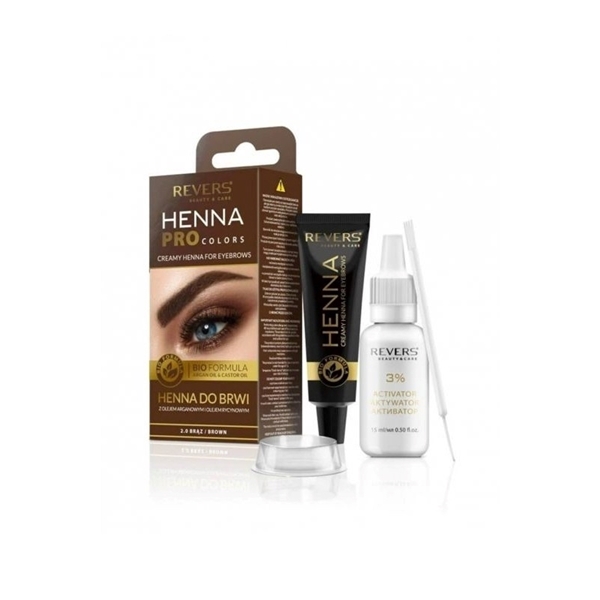 Εικόνα από Revers Cosmetics Henna Pro Colors Σετ Περιποίησης Φρυδιών Light Brown