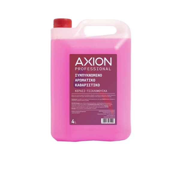 Εικόνα από Axion Επαγγελματικό Συμπυκνωμένο Καθαριστικό Υγρό Γενικής Χρήσης με Άρωμα Κεράσι-Τσιχλόφουσκα  4L