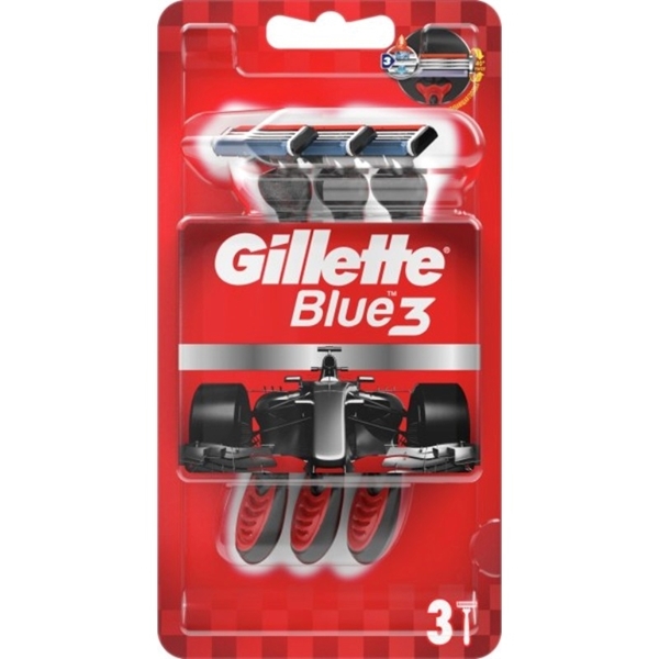 Εικόνα από Gillette Blue 3 Plus Red Blister Ξυραφάκια μιας Χρήσης 3τμχ