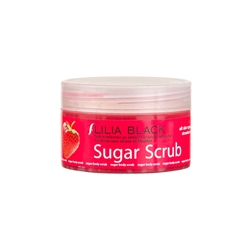 Εικόνα της Lilia Black Body Scrub Sugar Φράουλα 250ml