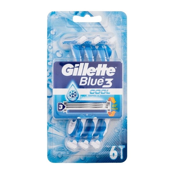 Εικόνα από Gillette Ξυραφάκια μιας Xρήσης Blue 3  Plus Cool 6 Τεμαχίων