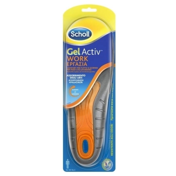 Εικόνα από Scholl Gel Activ Work Ανατομικοί Πάτοι Παπουτσιών Εργασίας Κατά των Οσμών για Άντρες 2τμχ One Size