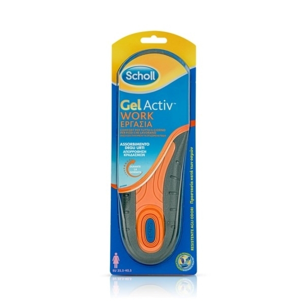 Εικόνα από Scholl Gel Activ Work Ανατομικοί Πάτοι Παπουτσιών Εργασίας Κατά των Οσμών για Γυναίκες 2τμχ One Size