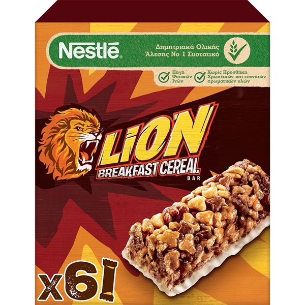 Εικόνα από Nestle Lion Μπάρα Βρώμης με Σοκολάτα & Καραμέλα (6x25gr) 150gr