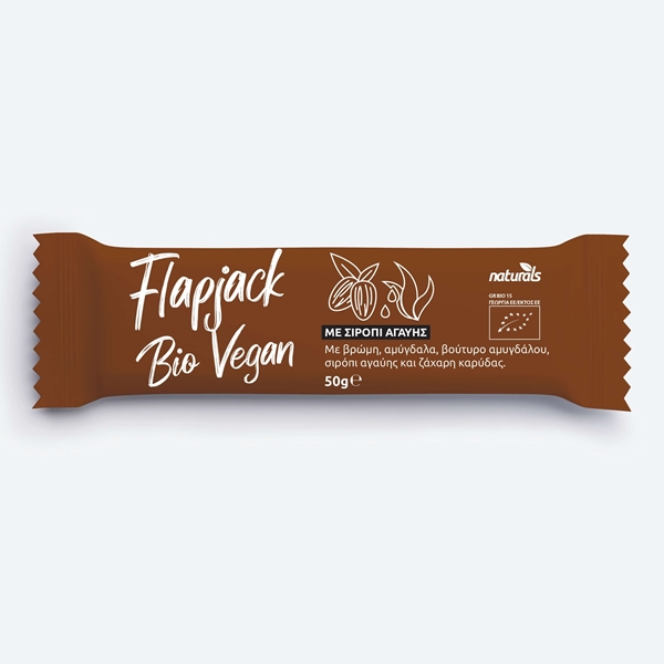 Εικόνα από Naturals Flapjack Μπάρα Βρώμης με Αμύγδαλα , Βούτυρο Αμυγδάλου,Σιρόπι Αγαύης & Ζάχαρη Καρύδας 50gr