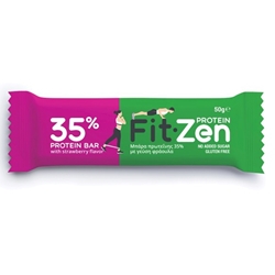 Εικόνα της Fit-Zen Μπάρα Πρωτεΐνης 35% με γεύση Φράουλα 50gr
