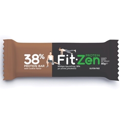 Εικόνα της Fit-Zen Μπάρα Πρωτεΐνης 38% με γεύση Μπισκότο 80gr