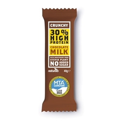 Εικόνα της Naturals Crunchy Μπάρα Πρωτεΐνης 30% με γεύση Milk Chocolate 40gr