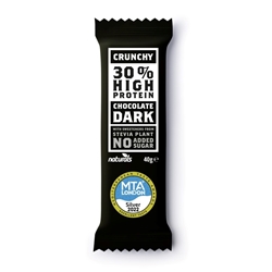 Εικόνα της Naturals Crunchy Μπάρα Πρωτεΐνης 30% με γεύση Μαύρη Σοκολάτα 40gr