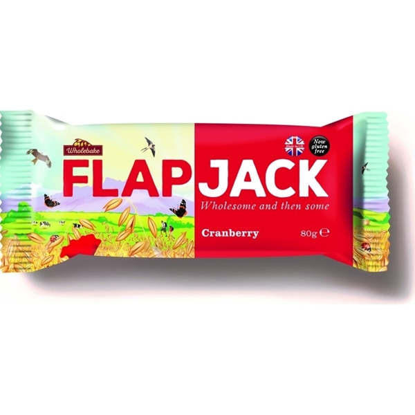 Εικόνα από Wholebake Μπάρα Flapjack / Βρώμης με Cranberry 80gr