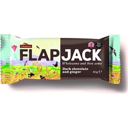 Εικόνα της Wholebake Μπάρα Βρώμης / Flapjack με Dark Chocolate & Ginger 80gr