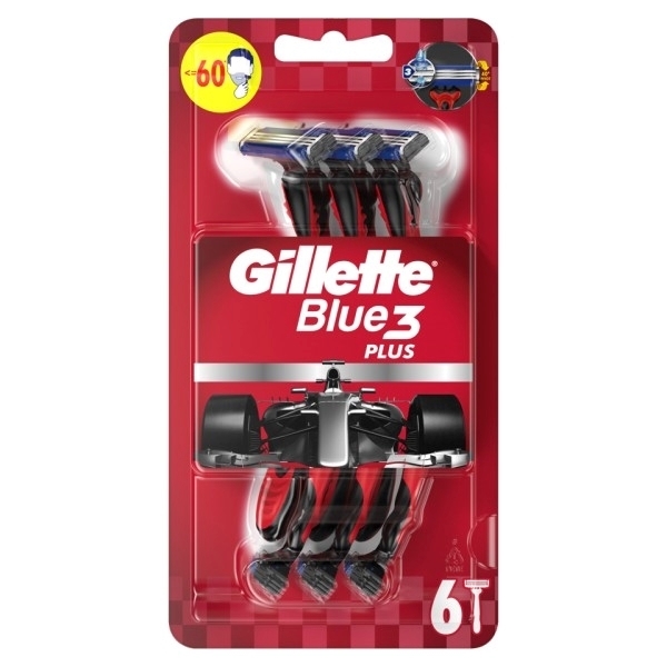 Εικόνα από Gillette Blue 3 Plus Red Blister Ξυραφάκια μιας Χρήσης 6τμχ