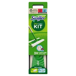 Εικόνα της Swiffer Dry Έτοιμη Σκούπα + 8 Στεγνά Αντ/κα + Wet Πανάκια