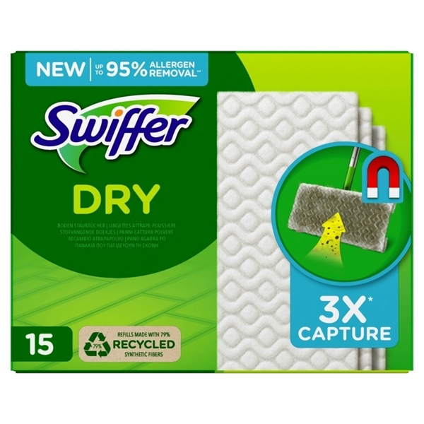 Εικόνα από Swiffer Dry Ανταλλακτικά Πανάκια 15 Τεμαχίων