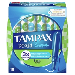Εικόνα της Tampax Compak Pearl Super 16 Tεμαχίων