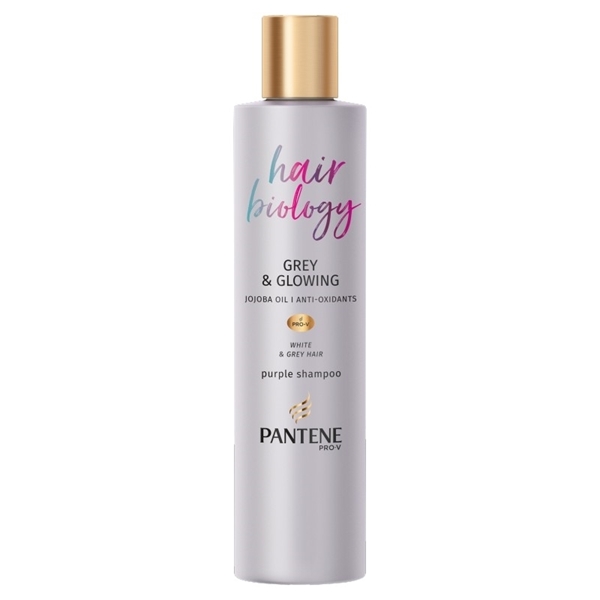 Εικόνα από Pantene Hair Biology Shampoo Grey & Glowing Σαμπουάν για Άσπρα & Γκρίζα Μαλλιά 250ml.