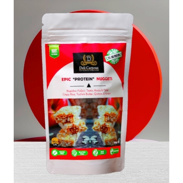 Εικόνα από Deli Carpus Epic "Protein" Nuggets Νιφάδες Ρυζιού,Ταχίνι,Κινόα & Μέλι 90gr