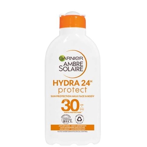 Εικόνα από Garnier Ambre Solaire Hydra 24hr Protect Αντηλιακή Κρέμα για το Σώμα SPF30 200ml