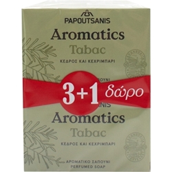 Εικόνα της Papoutsanis Aromatics Σαπούνι Tabac 100gr (3+1)τεμ.