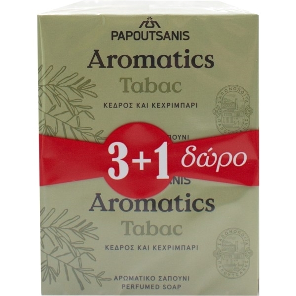 Εικόνα από Papoutsanis Aromatics Σαπούνι Tabac 100gr (3+1)τεμ.