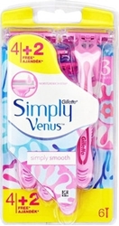 Εικόνα της Gillette Woman Ξυραφάκι Simply Venus 3 Blister 4+2 Τεμάχια Δώρο