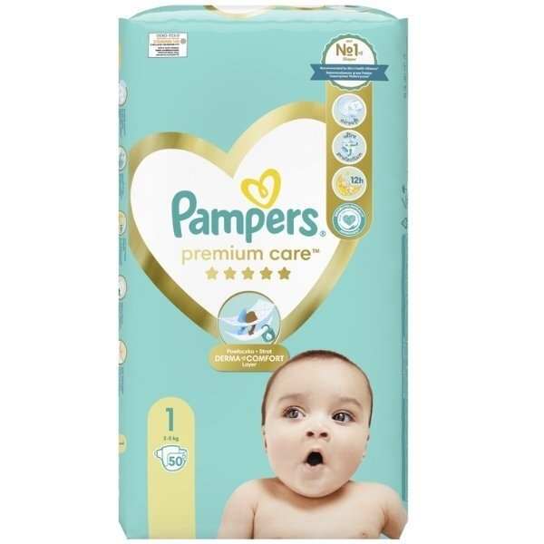 Εικόνα από Pampers Premium Care Newborn (2-5kg) Συσκ.50 Τεμαχίων