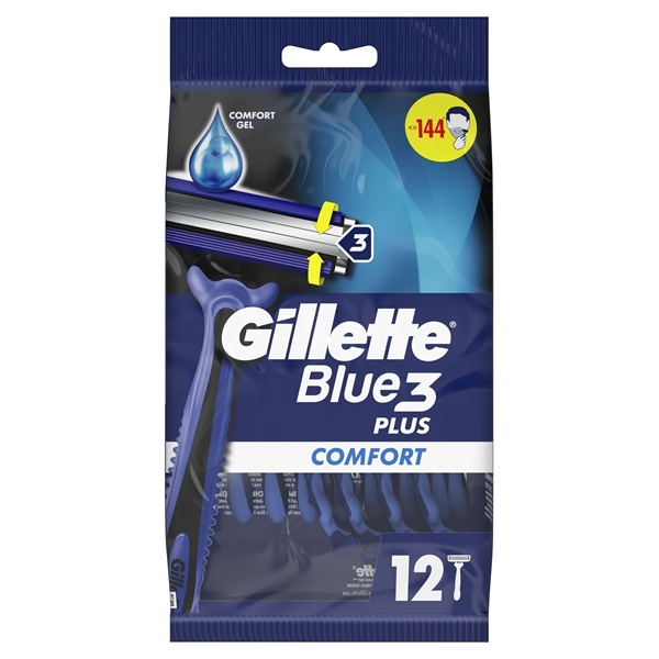 Εικόνα από Gillette Blue 3 Plus Comfort Blister Ξυραφάκια μιας Χρήσης 12τμχ
