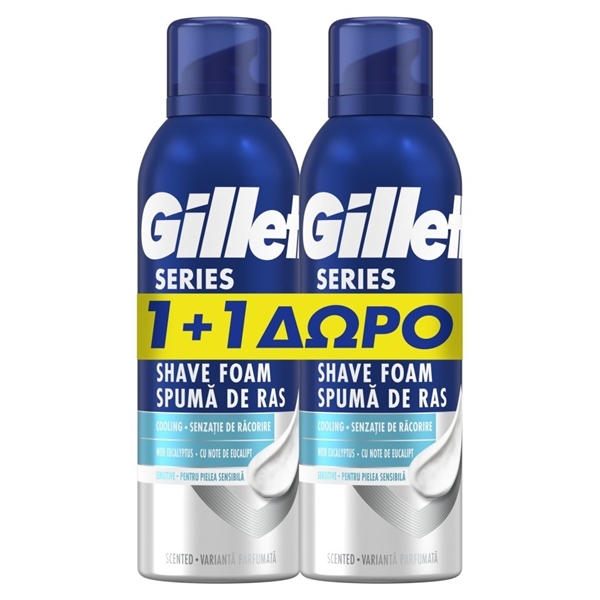 Εικόνα από Gillette Αφρός Ξυρίσματος Series Cooling 200ml+200ml Δώρο