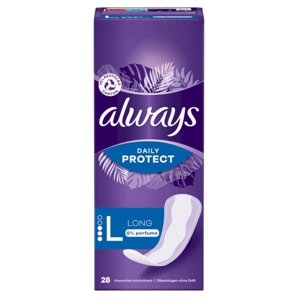 Εικόνα από Always Dailies Extra Protect Long Σερβιετάκια 0% Άρωμα 28τμχ