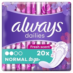 Εικόνα της Always Dailies Fresh Scent Normal Σερβιετάκια Singles To Go 20τμχ