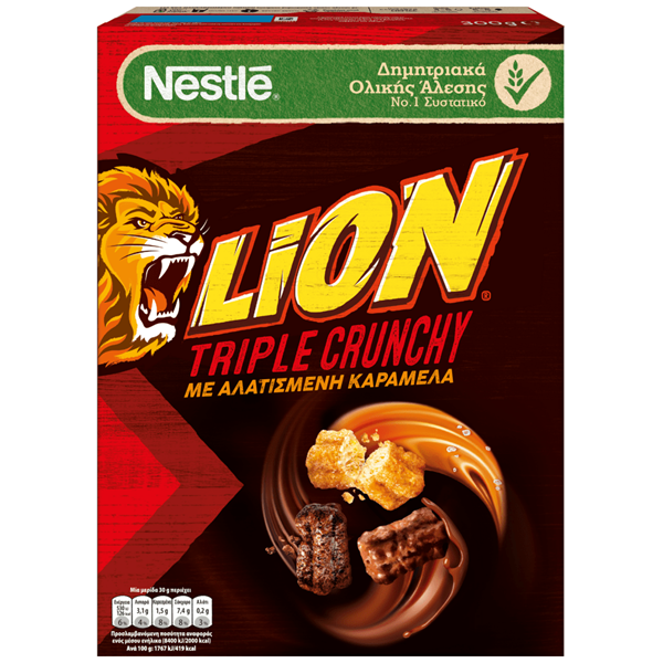 Εικόνα από Nestle Δημητριακά Lion Triple Crunchy Ολικής Άλεσης 300gr