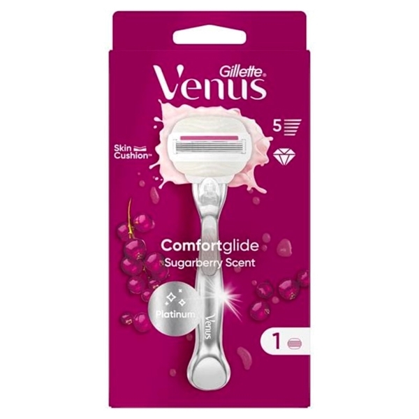 Εικόνα από Gillette Woman Mηχανή Venus Comfortglide Sugarberry (Mηχανή + 1 Aνταλλακτικό)
