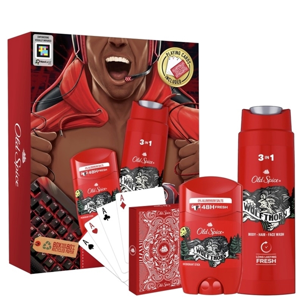Εικόνα από Old Spice Gift Wolfthorn Stick 50ml+3-1 Shower Gel +Shampoo 250ml+Τράπουλα
