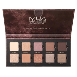 Εικόνα της Mua Makeup Academy Eyeshadow Pallette Velvet Nudes 10 Shade 11g