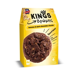 Εικόνα της Αλλατίνη Kings Soft Cookie Βρώμης με Κομματάκια Dark Chocolate & Banana 160gr