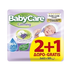 Εικόνα της BabyCare Calming Μωρομάντηλα 3x63τμχ