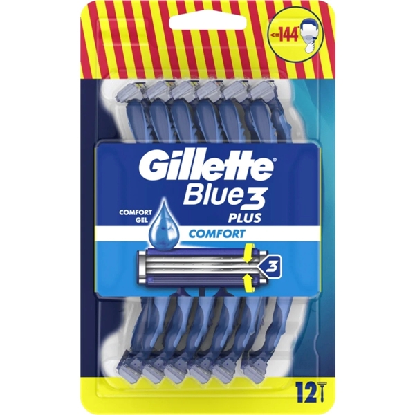 Εικόνα από Gillette Blue 3 Plus Comfort Blister Ξυραφάκια μιας Χρήσης 12τμχ