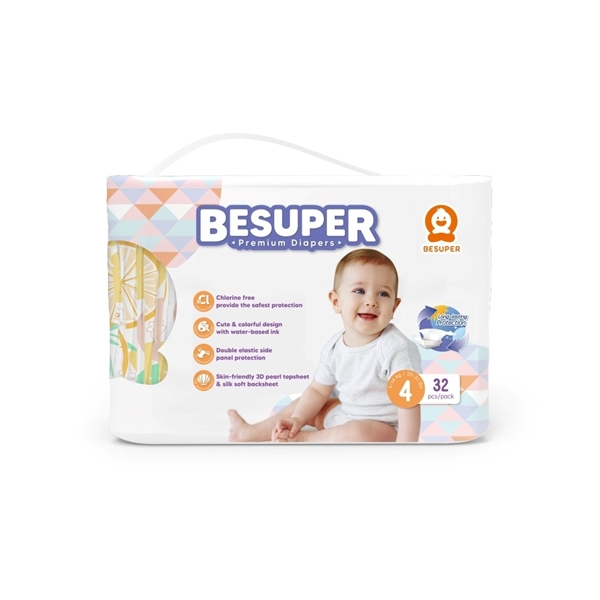 Εικόνα από BESUPER Premium Baby Ν4 Πάνες με Αυτοκόλλητο 9-14kg  32τεμ.