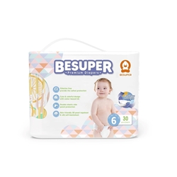 Εικόνα της BESUPER Premium Baby Ν6 Πάνες με Αυτοκόλλητο 15+kg  30τεμ.