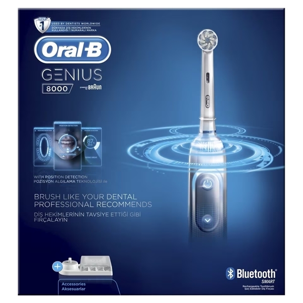 Εικόνα από Oral-B Genius 8000 Ηλεκτρική Οδοντ. Χρονόμετρο+Αισθητήρα Πίεσης+blutooth (1 κεφαλή)