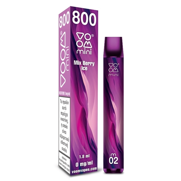 Εικόνα από Voom Disposable Vape Free 02 Mixberry Ice Χωρίς Νικοτίνη 800 Puffs 1.8ml