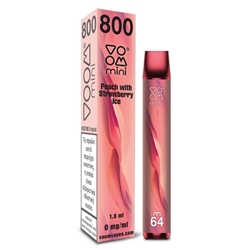 Εικόνα της Voom Disposable Vape Free 64 Peach With Strawberry  Χωρίς Νικοτίνη 800 Puffs 1.8ml