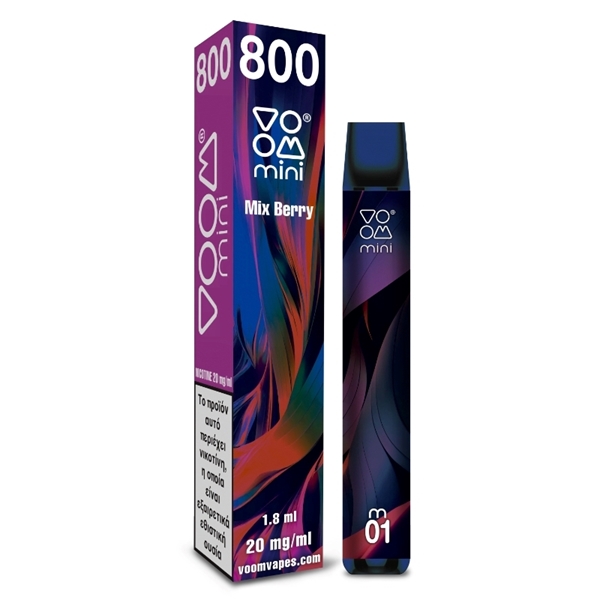 Εικόνα από Voom Mini Disposable Nicotine 20mg/ml 01 Mixberry  800 Puffs 1.8ml