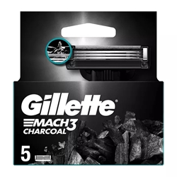 Εικόνα της Gillette Aνταλλακτικά Mach3 Charcoal Blister 5 Τεμαχίων