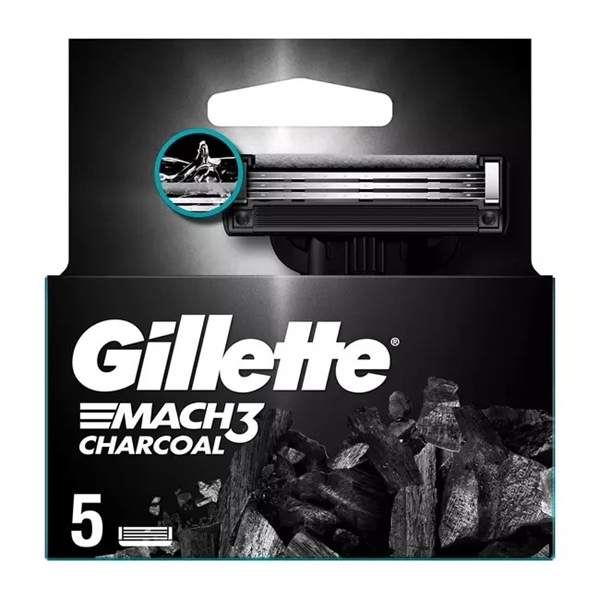 Εικόνα από Gillette Aνταλλακτικά Mach3 Charcoal Blister 5 Τεμαχίων