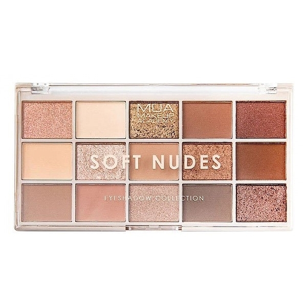 Εικόνα από Mua Makeup Academy Eyeshadow Pallette Soft Nudes 15 Shade 12g